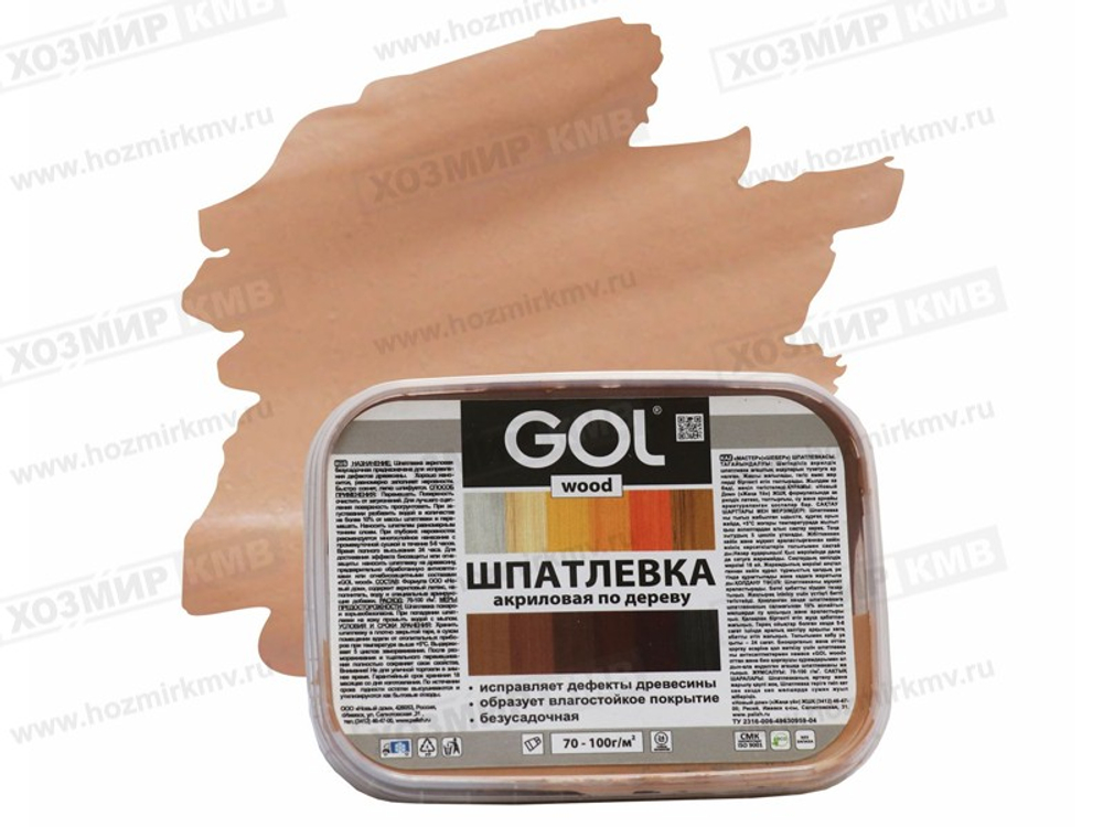 Wd.250.05-0,15 (GOL wood) шпатлевка по дереву КРАСНОЕ ДЕРЕВО 0,15 кг