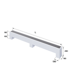 Конвектор напольный Royal Thermo STEP-180/180/2400-3-N-WT-LG-NA