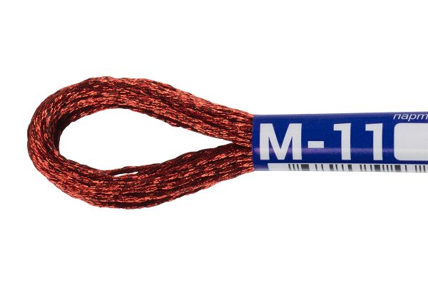 Мулине Gamma металлик, цв.М-11 св.красный, 12 мотков по 8 метров
