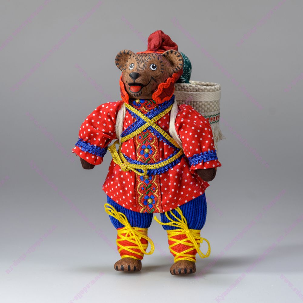 Ёлочная игрушка Медведь с Машей