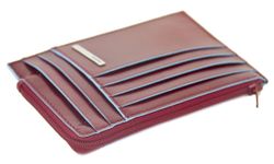 Чехол для кредитных карт Piquadro Blue Square красный телячья кожа (PU1243B2/R)