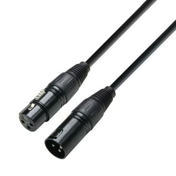 Adam Hall K3 DMF 2000 - кабель DMX AES/EBU, XLR (F) - XLR (M), 0,22 мм2, 20 м, черный