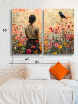 Картина модульная Песня лета 40х60*2 шт.