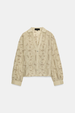 РУБАШКА С АЖУРНОЙ ВЫШИВКОЙ — ZARA