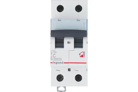 Автомат LEGRAND TX3 2П 10А-С 6кА 25355