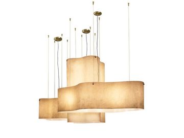 Baxter Nuvola 65 Suspension Lamp H 40, Satin Brass