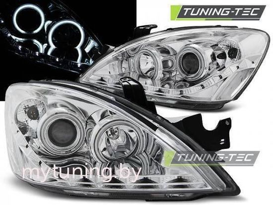 Передние фары Mitsubishi Lancer 9 daylight chrome