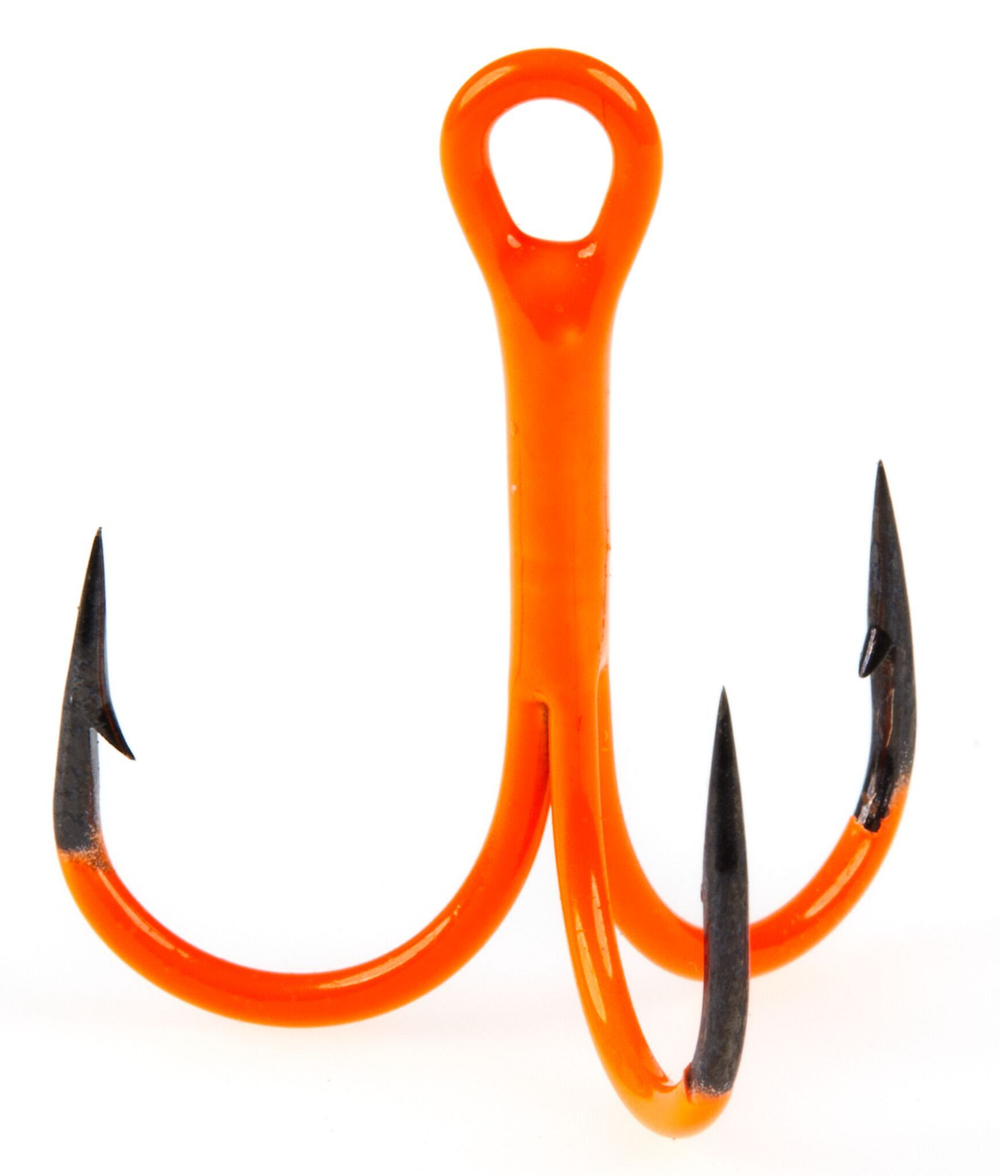 Крючки-тройники Lucky John  Orange UV LJH201 разм.001 6 шт.