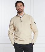 Свитер LYCRA BLEND BUTTON QUARTER ZIP Calvin Klein - бежевый(K10K111960)