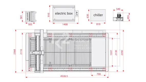 Базовый лазерный станок HGTECH SMART6015 3 кВт для резки листов металла