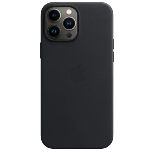 Кожаный чехол с поддержкой MagSafe Apple Leather Case для iPhone 13 Pro Max, Midnight (Темная ночь)
