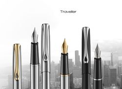Перьевая ручка Diplomat Traveller stainless steel gold М (D10057461)