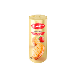 Яшкино Печенье-сэндвич затяжное 190г С клубн. кремом 1/20 (арт.МП461)