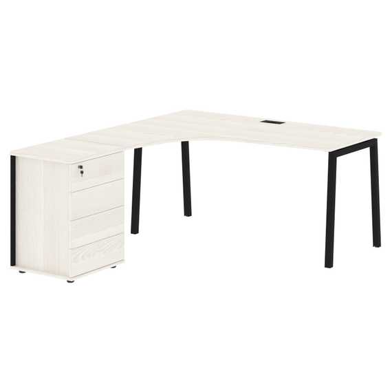 Стол эргономичный с тумбой ELCET 1518(L)  1560х1880х750 EDIS