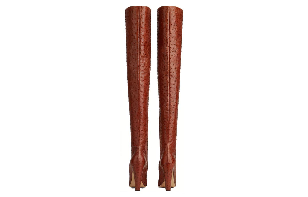 Bottega Veneta Canalazzo Over the knee Boots 10cm Women"s Burnt Orange