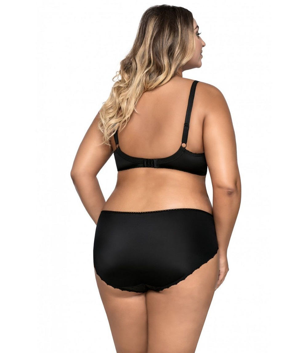 Бюстгальтер plus size с мягкими чашками с цветочным орнаментом (Размер: 75L) (Цвет: бордовый)