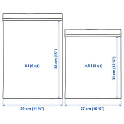 IKEA ISTAD  (ИКЕА ИСТАД)  -  Пакет с застёжкой - с рисунком/зелёный 6/4.5 л