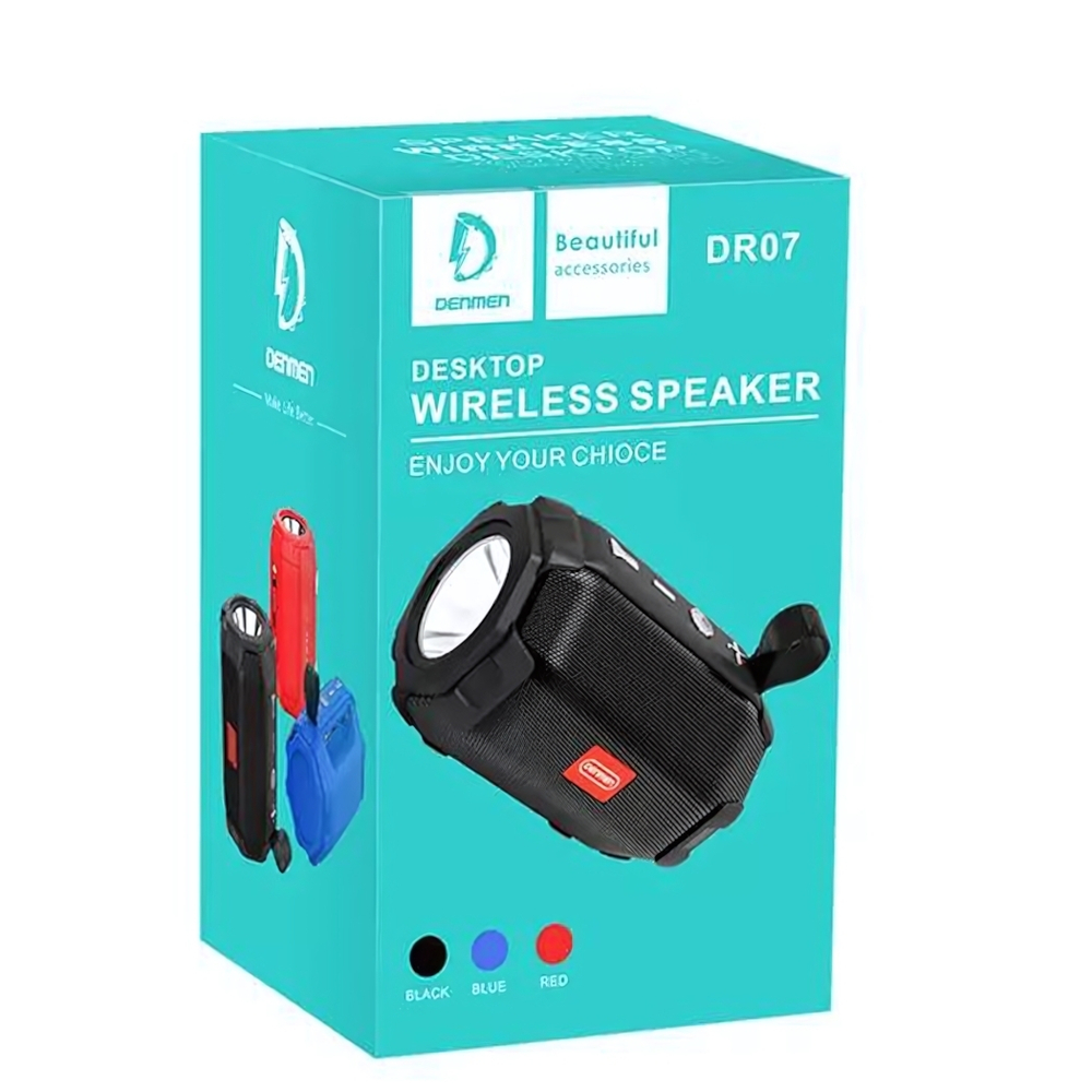 Портативная колонка DENMEN DR07, 7W, BT5.3, 1200mAh Red