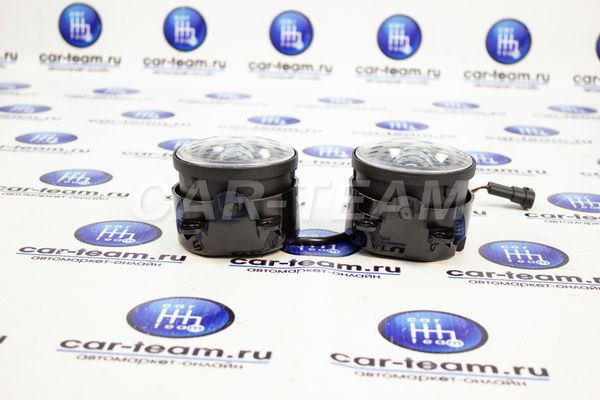 Противотуманные фары (ПТФ) линзованные "Sal-Man" (3 диода LED 50W) на Лада Веста, Нива Урбан, Гранта FL, Ларгус FL, X-Ray, Renault, Nissan, Honda, Ford, Opel, Peugeot, Mitsubishi, Daewoo (арт.00065)