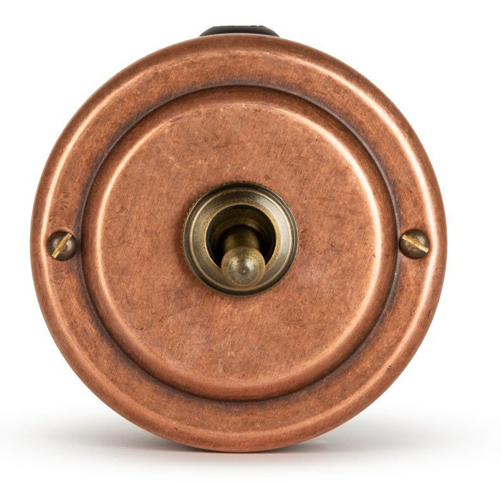 Переключатель (проходной) ретро тумблерный 1 кл. "Старая Медь" VINTAGE-BRASS 30302-3 / 1 Группа света, проходной