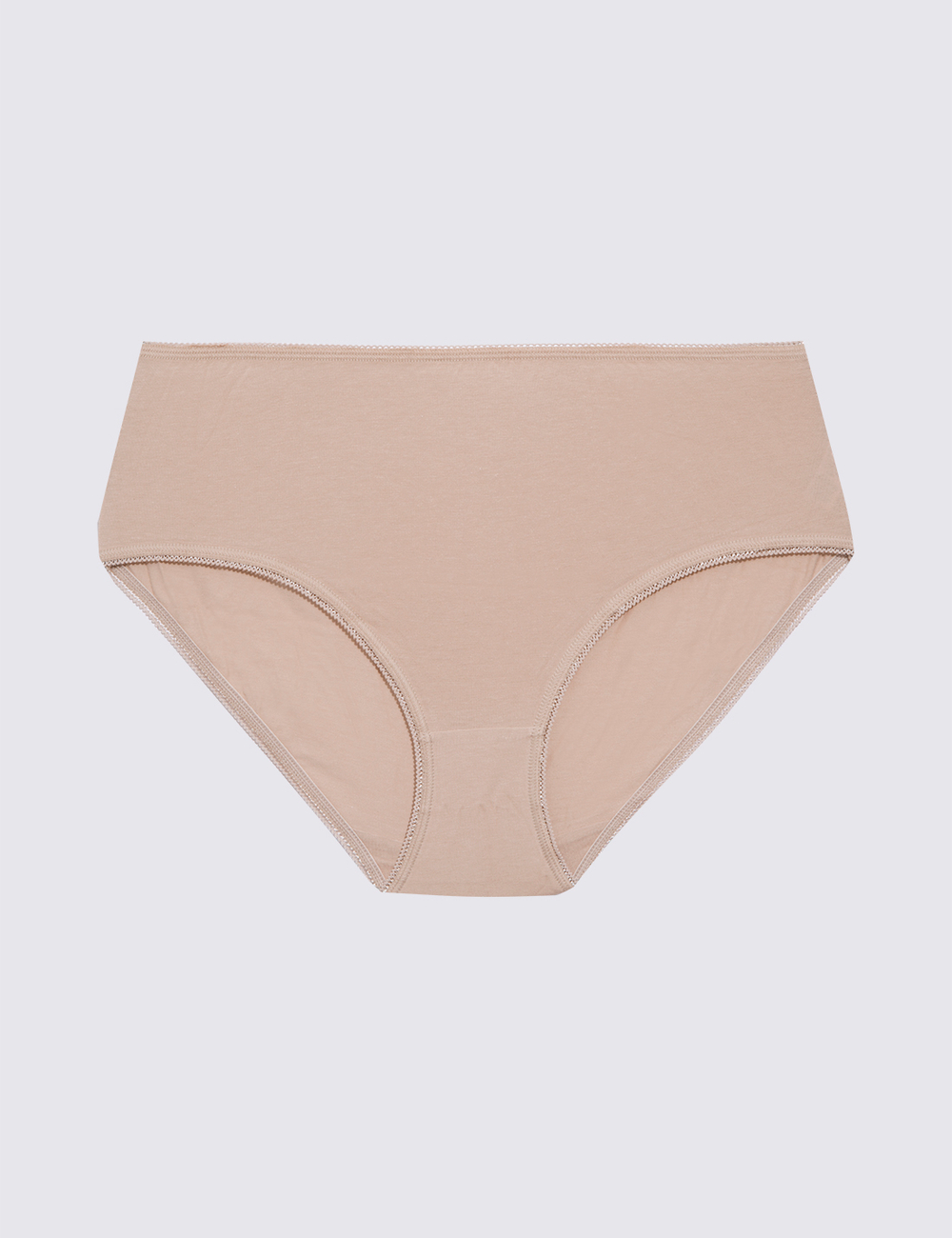 Комплект из 5 предметов: хлопковые трусики-миди с лайкрой - Marks & Spencer
