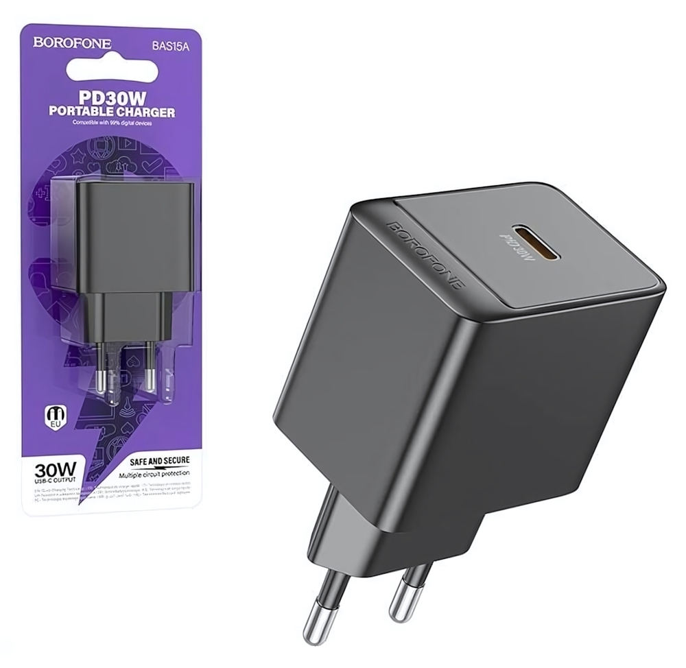 Зарядное устройство Borofone BAS15A PD30W Type-C Black