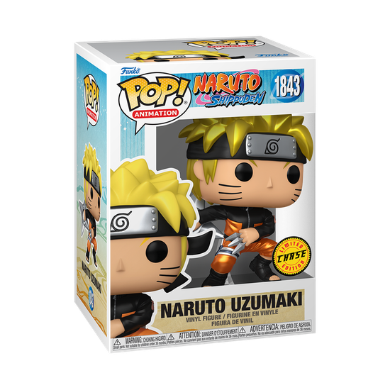 Фигурка Funko POP! Animation Naruto Shippuden Naruto Uzumaki w/Kunai&Shuriken (MT)Chase(1843) — коробка Chase