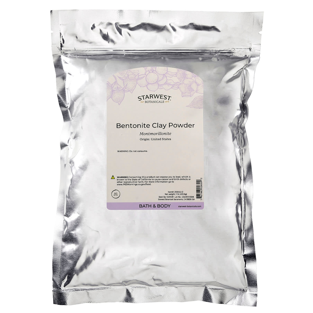 Starwest Botanicals, Порошок из бентонитовой глины, 453,6 г (1 фунт)