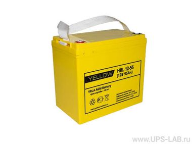 Аккумулятор YELLOW HRL 12-55 ( 12V 55Ah / 12В 55Ач ) - фотография