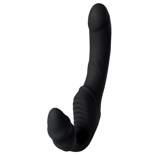 Черный безремневой страпон 35см с вибрацией ToyFa Black&Red 901408-5