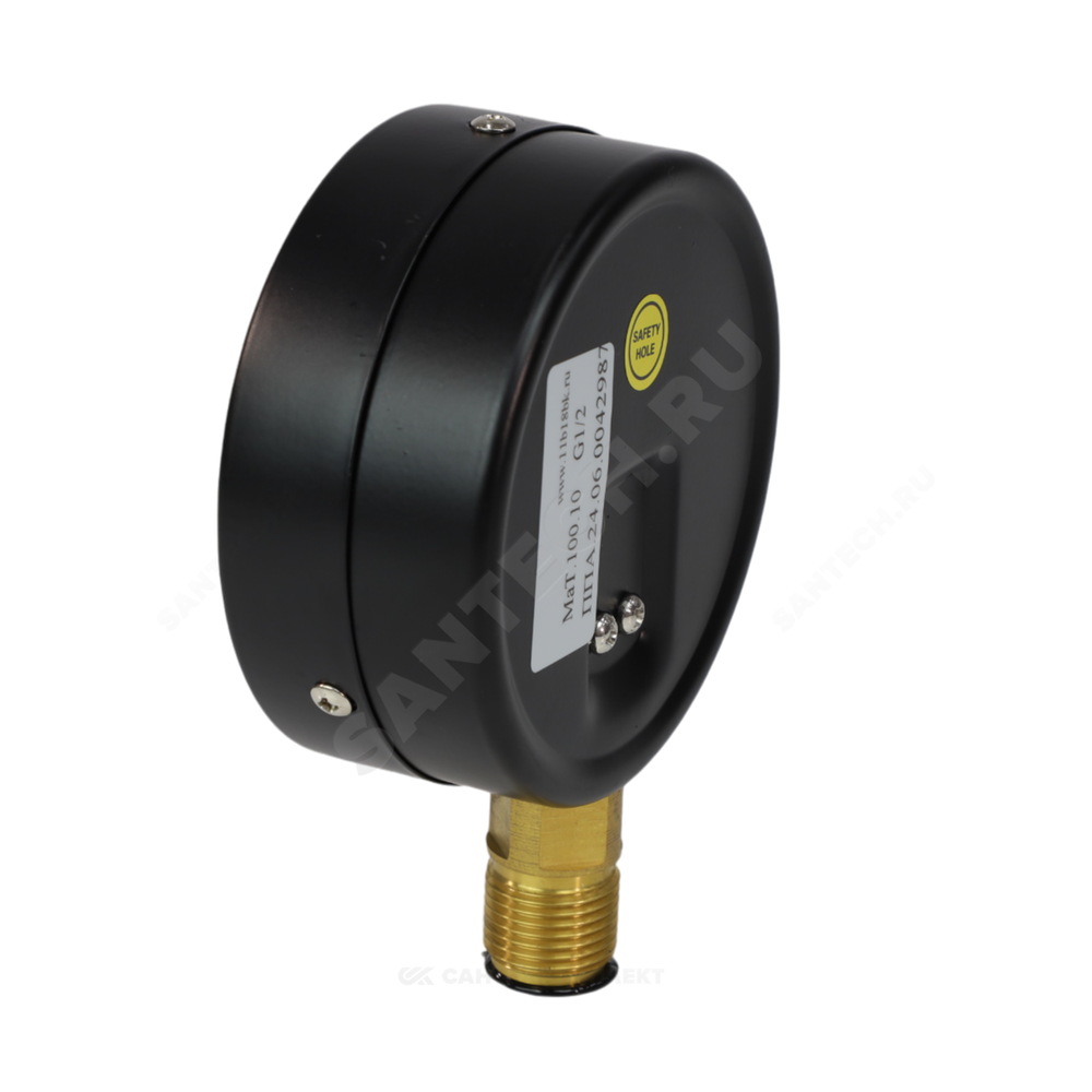 Манометр МаТ-100 радиальный Дк100мм 0-1,6 МПа кл.1,5 G1/2" Пензапромарматура 053101100