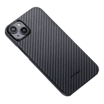 Чехол из арамидного волокна с поддержкой MagSafe PITAKA MagEZ Case 4 600D для iPhone 15 Plus, Black / Grey Twill (Cаржевое переплетение)