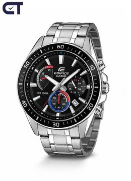 CASIO EFR-552D-1A3VUDF EDIFICE мужские наручные часы — крупный хронограф с ретроградным счётчиком и цветными акцентами