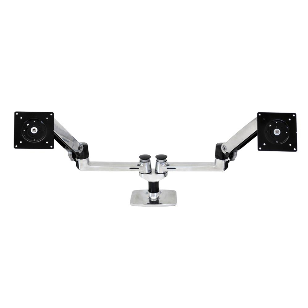 Двойное настольное крепление Ergotron LX Dual Side-by-Side Arm (45-245-026), Серебряный