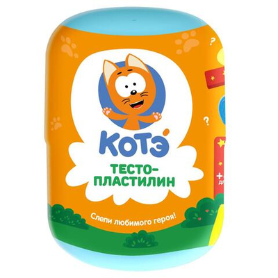 Тесто-пластилин 3 цвета "Котенок Котэ" (Genio Kids-art)
