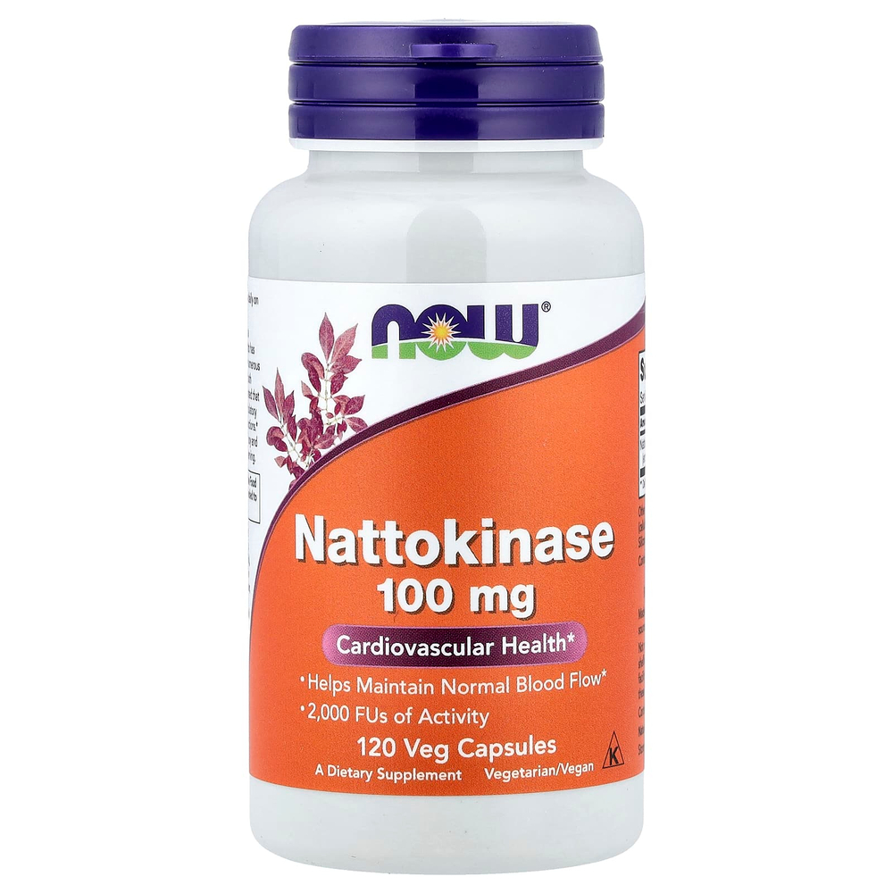 NOW Foods, Наттокиназа, 100 мг, 120 капсул