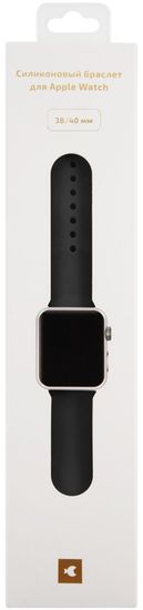 Ремешок moonfish для Apple Watch 38/40 мм, силикон, черный