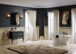 AQ LAD0108BLK LaDonna Тумба под умывальник, на ножках, 2 ящика, 850х855х460 мм, Черный