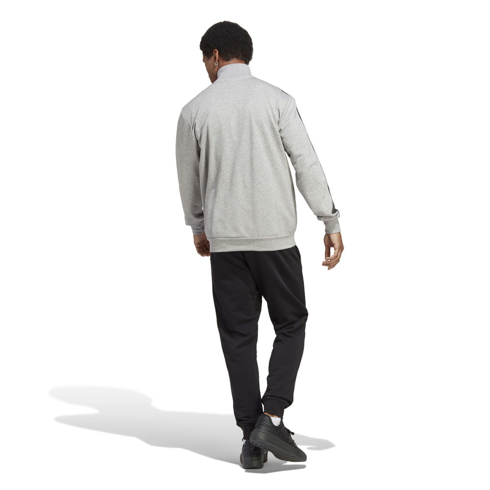 Мужские теннисные Костюмы adidas Sportswear Basic 3-Stripes French Terry Tracksuit Men - Grey, Black