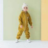 Комбинезон с клапаном и капюшоном "Оливковый" утепленный