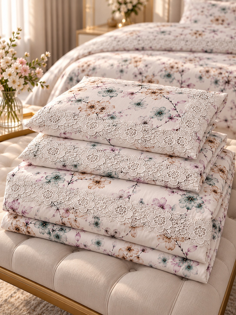 Gelin Home КПБ 6 пр. ZENAN зелёный цвет пододеяльник 200*220, простынь 240*260, наволочки 50*70 2шт, декоративные наволочки 50*70 2шт GLNN545 — фото 13