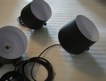 Pendant design lamp  AIM by Flos (3 lampshade ,  Black)