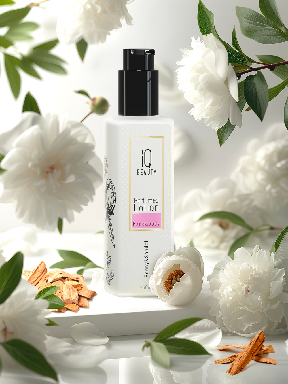 Парфюмированный лосьон для рук и тела IQ Beauty Пион и Сандал Peony&Sandal , 250 мл