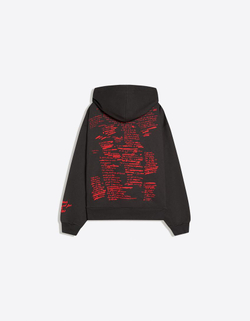 BERSHKA Худи с капюшоном и принтом Eminem, черный