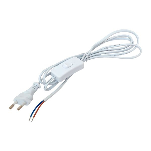 Шнур для бра с выключателем 2 м 2*0,5 мм2 EKF asb-610