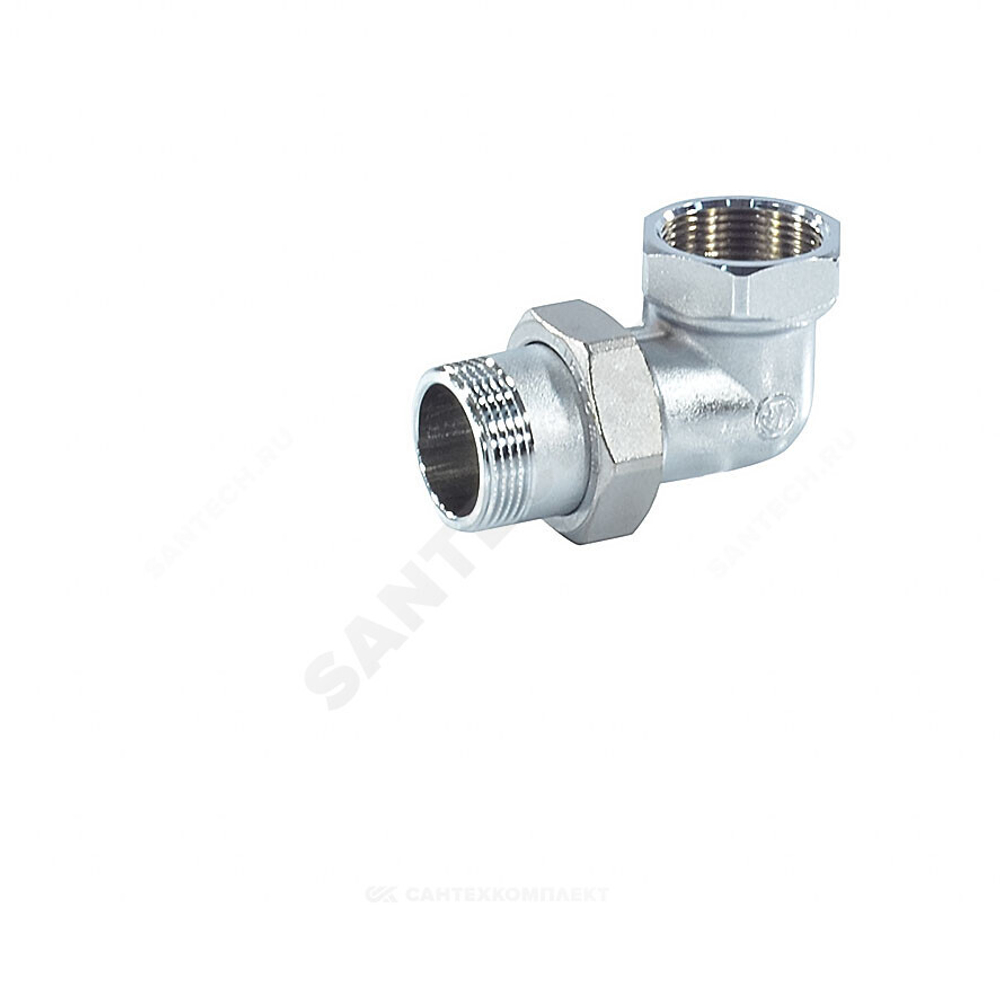 Соединитель латунь хром американка Ду 20 (3/4") угловой ВР/НР R19 Giacomini R19X004