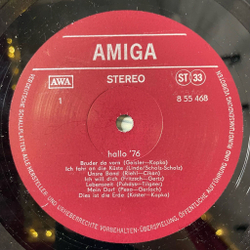 Винтажная виниловая пластинка LP Сборник Hallo 76 (ГДР 1976)