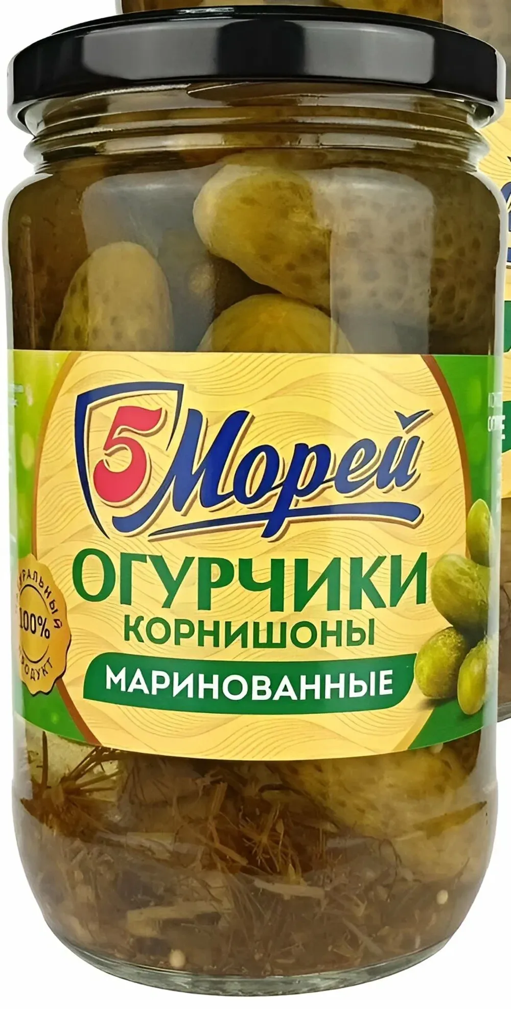 Огурцы маринованные корнишоны 350г*12шт стекло 5М