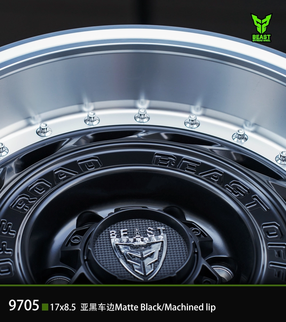 Диск колёсный литой BEAST OFFROAD 9705 R17 8,5 ЕТ0 Matte Black Machine Lip