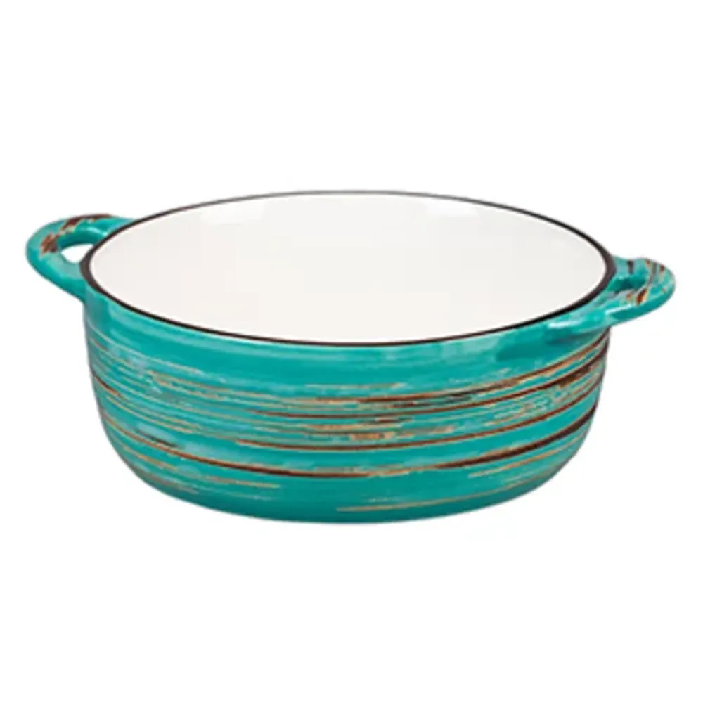Бульонница 550 мл d 14,5 см h5,5 см с ручками Texture Light Cyan Circular P.L. Proff Cuisine [6]